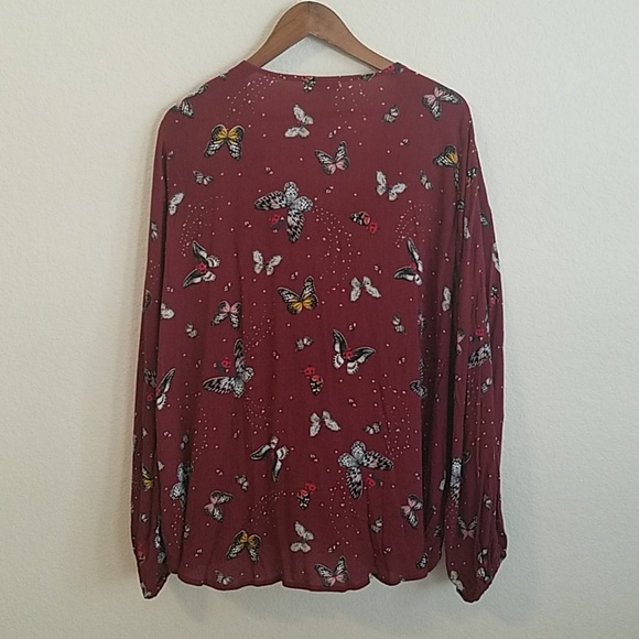 NWT Lovefire Burgundy Asymmetrical Tunic 2X - Picture 6 of 6